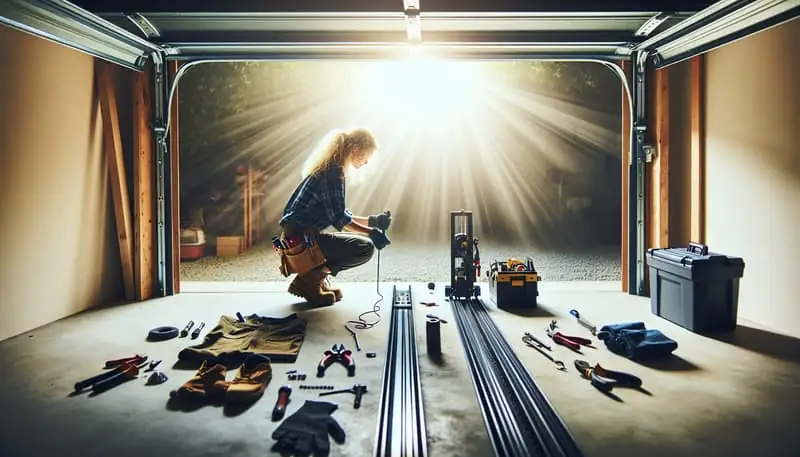 Garage Door Track Repair — Greendale